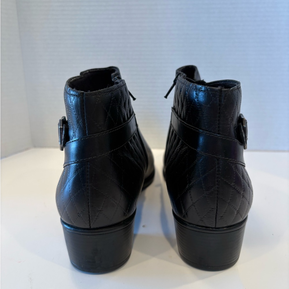 Munro Jolynn Black Leather Ankle Boots Size 13M -NEW - Picture 4 of 7